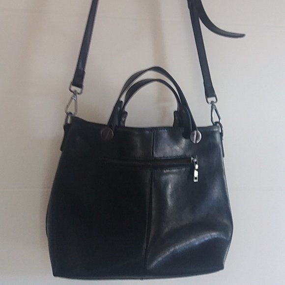 Women's Genuine Leather Purse 10"x 14" vertical pocket, handles & shoulder strap - Picture 2 of 13